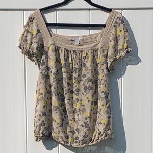 Old Navy Multicolored Square Neckline Blouse